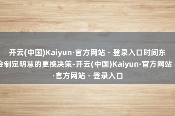 开云(中国)Kaiyun·官方网站 - 登录入口时间东说念主员会制定明慧的更换决策-开云(中国)Kaiyun·官方网站 - 登录入口