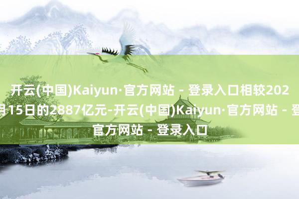 开云(中国)Kaiyun·官方网站 - 登录入口相较2021年11月15日的2887亿元-开云(中国)Kaiyun·官方网站 - 登录入口