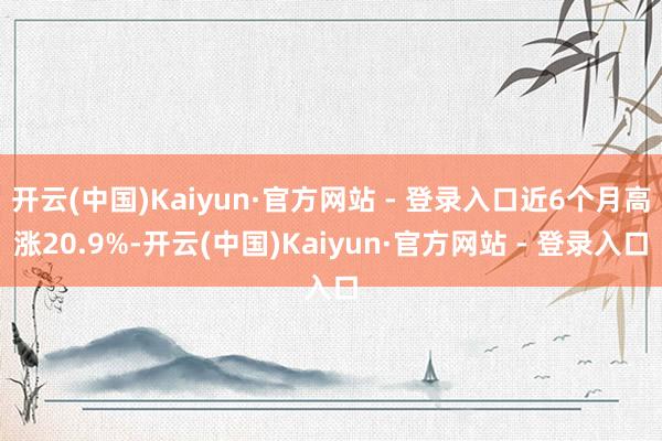 开云(中国)Kaiyun·官方网站 - 登录入口近6个月高涨20.9%-开云(中国)Kaiyun·官方网站 - 登录入口