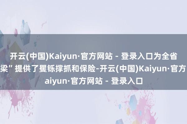 开云(中国)Kaiyun·官方网站 - 登录入口为全省“走在前、挑大梁”提供了矍铄撑抓和保险-开云(中国)Kaiyun·官方网站 - 登录入口