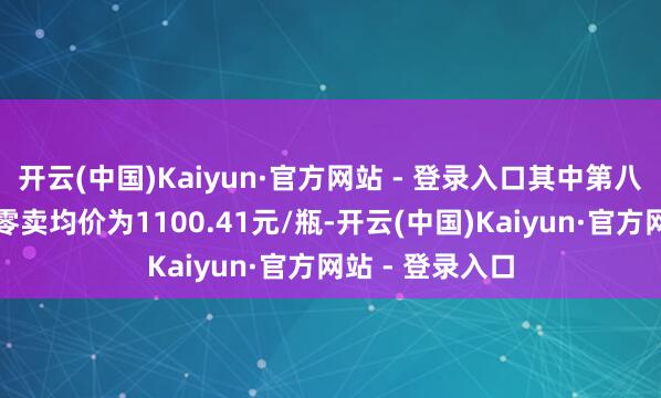 开云(中国)Kaiyun·官方网站 - 登录入口其中第八代五粮液本期零卖均价为1100.41元/瓶-开云(中国)Kaiyun·官方网站 - 登录入口