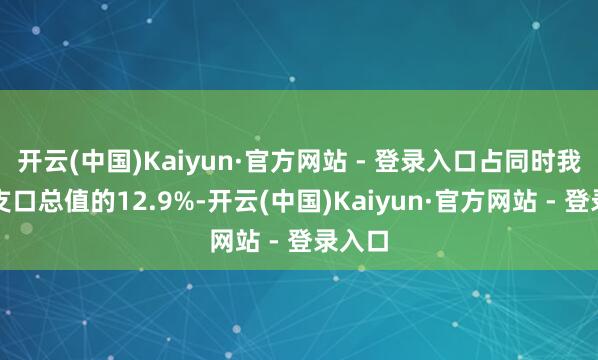 开云(中国)Kaiyun·官方网站 - 登录入口占同时我国收支口总值的12.9%-开云(中国)Kaiyun·官方网站 - 登录入口